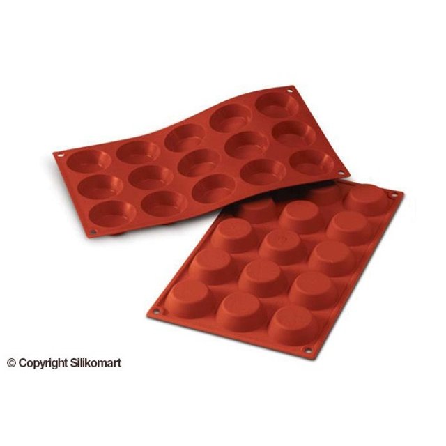 Obrázek produktu Forma silikon terakota: TARTALETKA pr.50mm v.15mm 25ml 15ks Silikomart