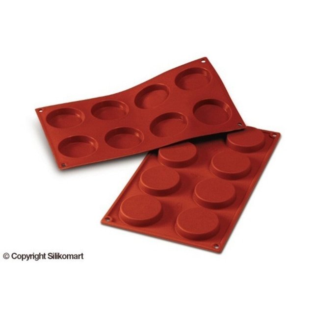 Obrázek produktu Forma silikon terakota: FLORENTINKA pr.60mm v.12mm 35ml 8ks Silikomart