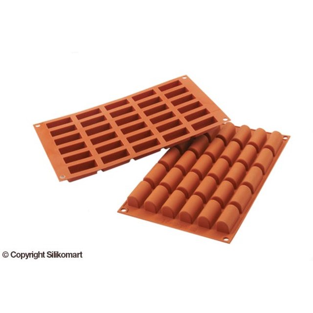 Obrázek produktu Forma silikon terakota: MINI BUCHE 30x14ml   4,4x1,8cm v.2cm