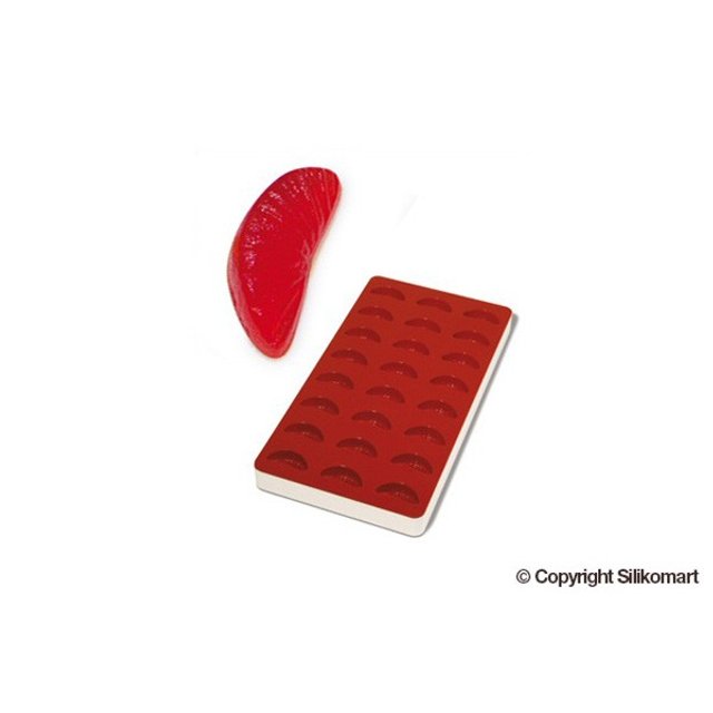 Obrázek produktu Forma silikon na želé - mandarinka plátek 45x18mm v.15mm 7ml 24ks Silikomart