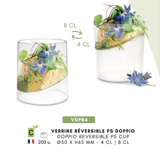 Obrázek produktu Kelímek obousměrný DOPPIO 4cl nebo 8cl pr.50mm,v.65mm 200ks Comatec