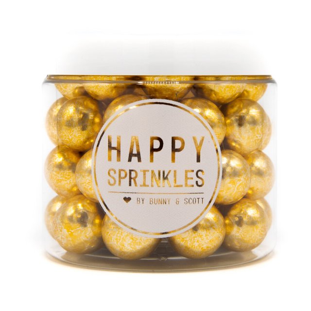 Obrázek produktu Dekorace čokoládové VINTAGE GOLD CHOCO XXL (kuličky lesklé zlaté) 130g Happy Sprinkles