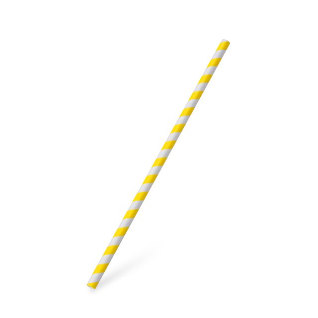 Obrázek produktu Brčka papírová JUMBO žluto-bílá pr.8mm 25cm 32x100ks W