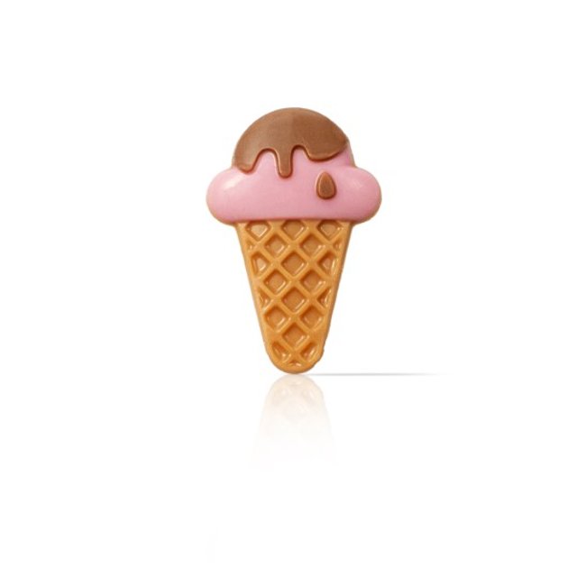 Obrázek produktu Čokoládový dekor zmrzlinky 45x30x5mm (Chocolate ice cream) 90ks DOBLA
