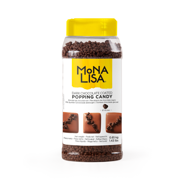 Obrázek produktu Křupinky v čokoládě hořké práskací pr. 1-6 mm 0,65 kg