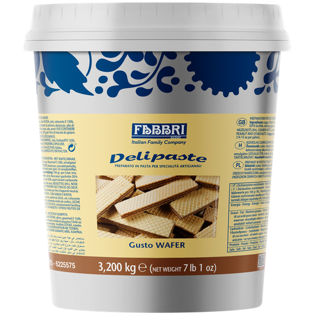 Obrázek produktu Delipaste WAFER (pasta oplatky lískooříškové) 3x 3,2kg Fabbri
