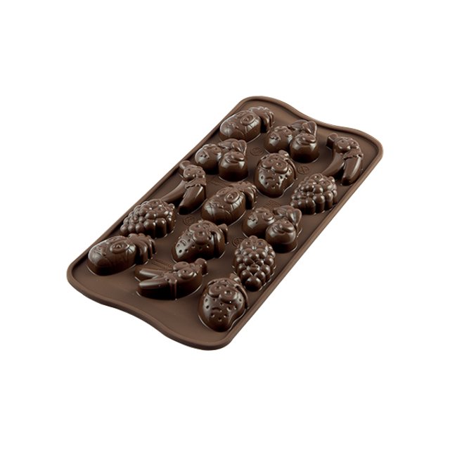 Obrázek produktu Forma silikon hnědá: PRALINKY OVOCE 15x6ml