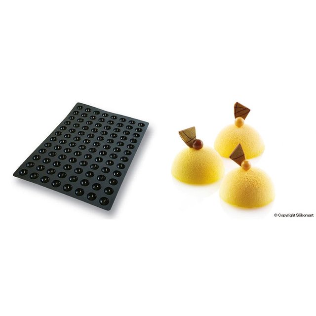 Obrázek produktu Forma silikon černá: MINI POLOKOULE pr.35mm v.17mm 11ml Silikomart