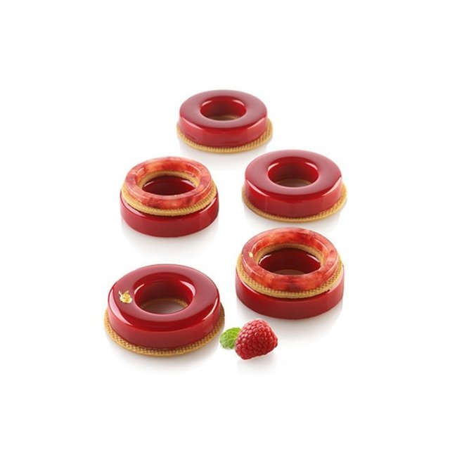 Obrázek produktu Forma silikon bílá: LOOP 32 pr.60mm v.13mm 32ml + vykrajovač Silikomart