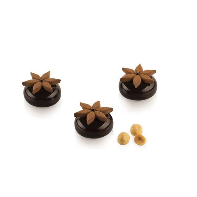 Obrázek produktu FORMA SILIKON bílá - COROLLE 4 (badyán) pr.45mm v.5,7mm 3,8ml Silikomart