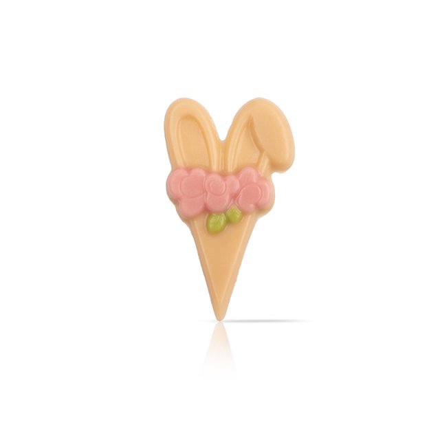 Obrázek produktu Dekor králičí uši a květiny 4,4x2,6cm 90ks/krab. DOBLA