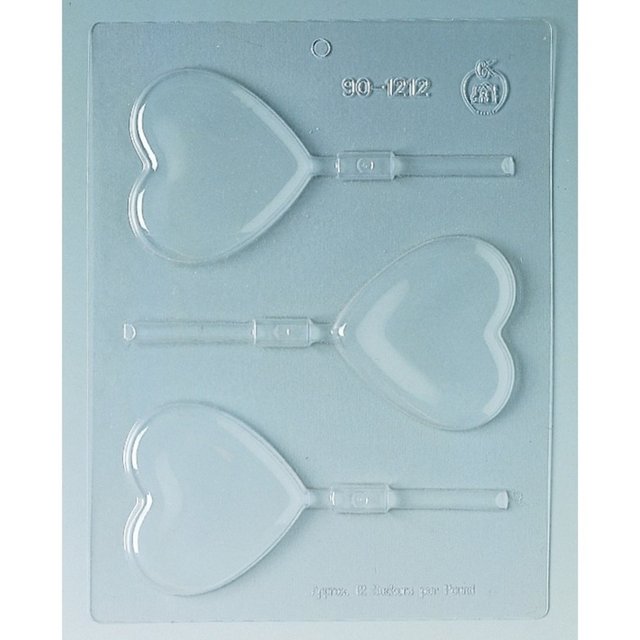 Obrázek produktu Forma na lízátka : SRDCE plast na 3 ks Martellato