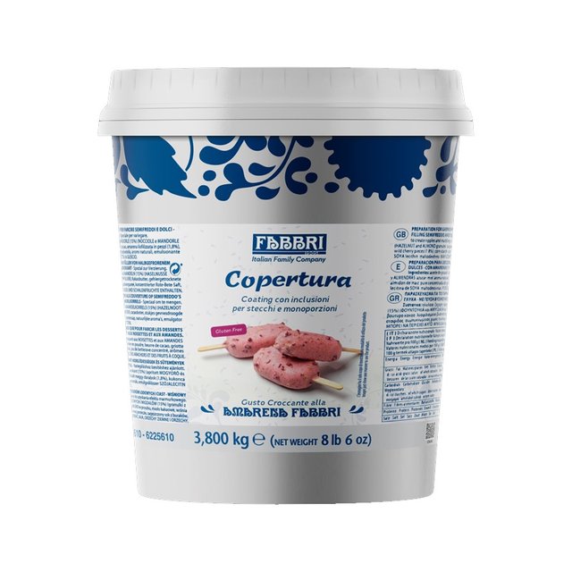 Obrázek produktu Copertura croccante Amarena Fabbri (poleva na nanuky višeň) 3x 3,8 kg