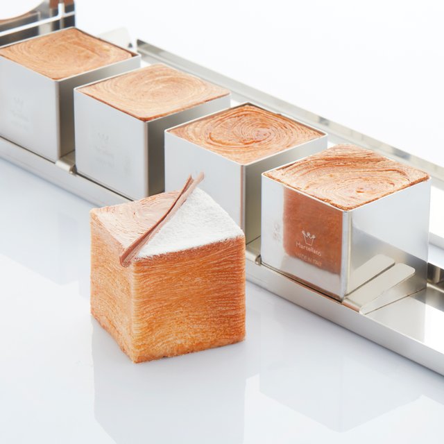 Obrázek produktu Forma nerez MINI CUBÓ v setu 5ks s podnosem 6x6cm, v.6cm, 5x220ml Martellato