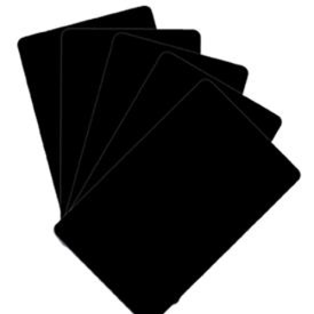 Obrázek produktu Karta černá Evolis PVC do tiskárny 76mm bez potisku EDIKIO 8,5x5,4cm