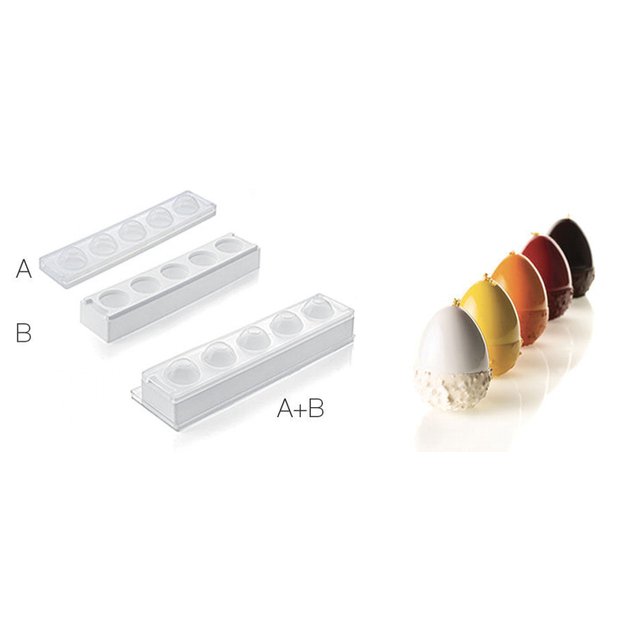 Obrázek produktu Forma silikon bílá: VEJCE 3D 5x100ml   7,3x5cm