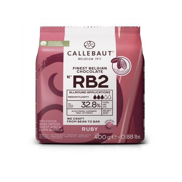Obrázek produktu CB Čokoláda RUBY 32,8% RB2  0,4kg x7 NEDOSTUPNÁ DO 11/2026