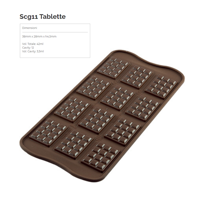 Obrázek produktu Forma silikon hnědá: PRALINKY MINI TABULKY