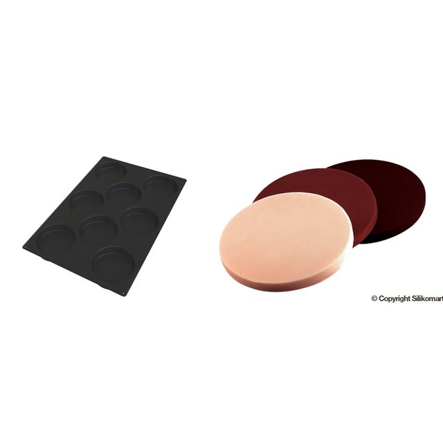 Obrázek produktu Forma silikon černá: KOLEČKO 8x382ml   pr.14cm v.2,5cm